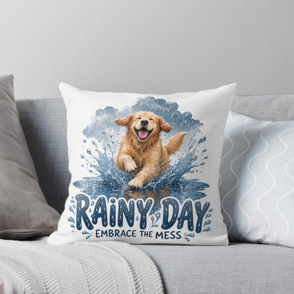 Item preview, Golden Retriever Rainy Day designed and sold by zoughlal.