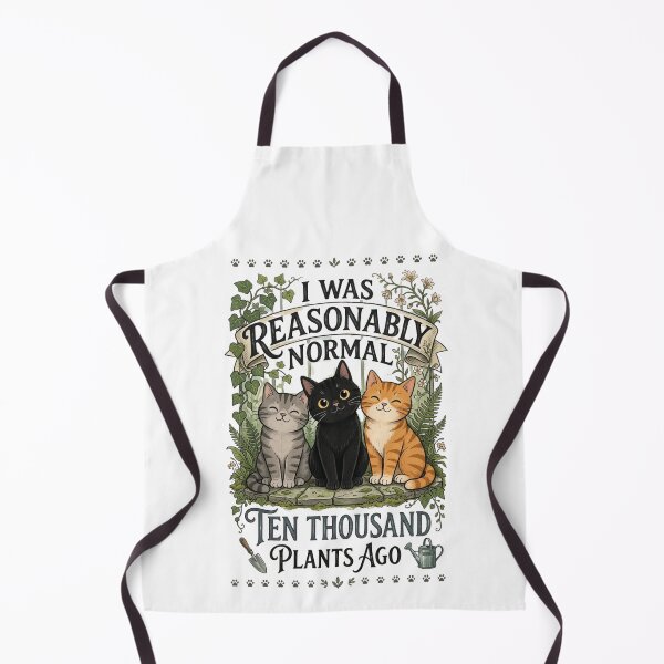 Item preview, Funny Cat and Plant Lover Cottagecore Garden Illustration designed and sold by Samasem365.