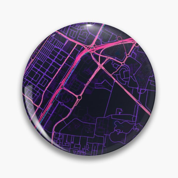 Item preview, Dubai Neon Street Map Poster, Purple Blue City Map Wall Art designed and sold by LASTIQUE-dd.
