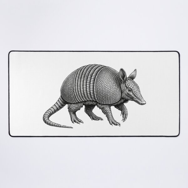 Item preview, Armadillo - Realistic Minimalistic Black and White designed and sold by Minimalisticaly.