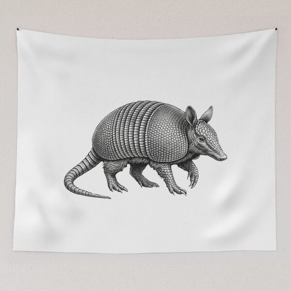 Item preview, Armadillo - Realistic Minimalistic Black and White designed and sold by Minimalisticaly.