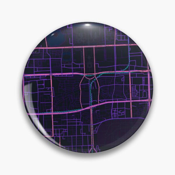 Item preview, Beijing Neon Street Map Poster, Purple Blue City Map Wall Art designed and sold by LASTIQUE-dd.