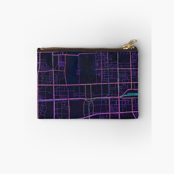 Item preview, Beijing Neon Street Map Poster, Purple Blue City Map Wall Art designed and sold by LASTIQUE-dd.
