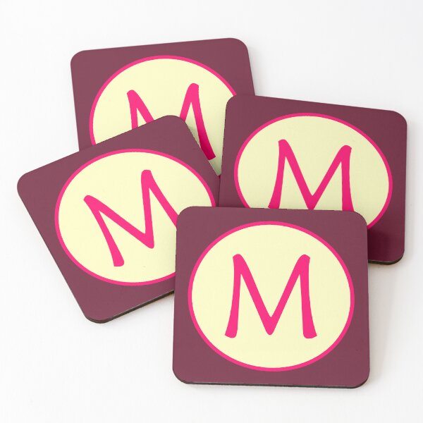 Item preview, Pink Alphabet Letter M Circle designed and sold by Jeallan Designs.