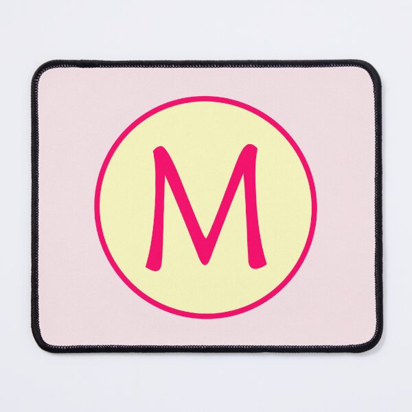 Item preview, Pink Alphabet Letter M Circle designed and sold by Jeallan Designs.