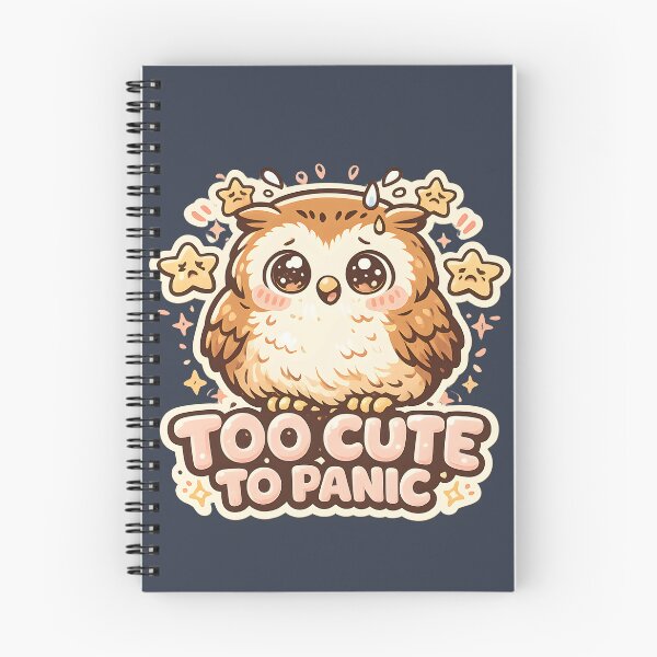 Item preview, Too Cute to Panic Cute Anxious Owl Sticker  Kawaii Baby Owl Funny Anxiety Design designed and sold by  Artistry in Motion by MADsrecreation.