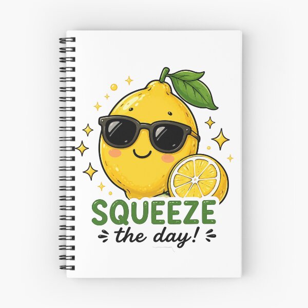 Item preview, Squeeze the Day Cute Lemon Sticker | Funny Citrus Pun | Kawaii Summer Motivation designed and sold by RidaSalArt.