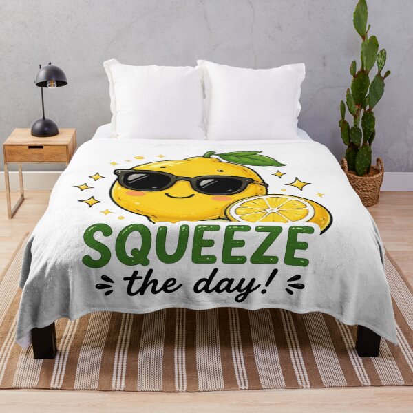 Item preview, Squeeze the Day Cute Lemon Sticker | Funny Citrus Pun | Kawaii Summer Motivation designed and sold by RidaSalArt.