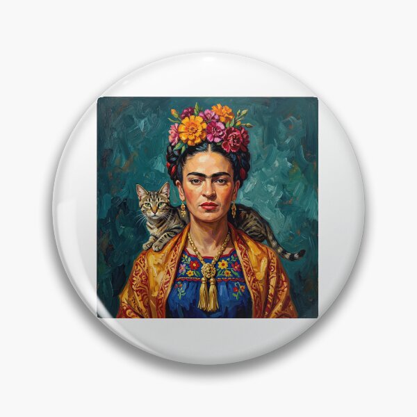 Artikelvorschau, Frida Kahlo Porträt mit Katze entworfen und verkauft von TeeARTHY.