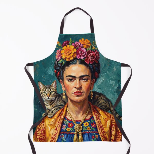 Item preview, Frida Kahlo Portrait With Cat designed and sold by TeeARTHY.