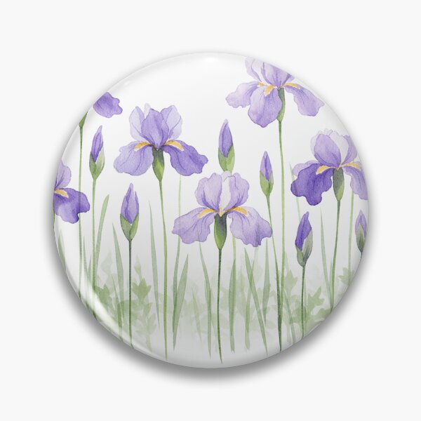 Item preview, Irises in water color style minimalist design  designed and sold by wallartofmio.