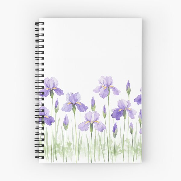 Item preview, Irises in water color style minimalist design  designed and sold by wallartofmio.