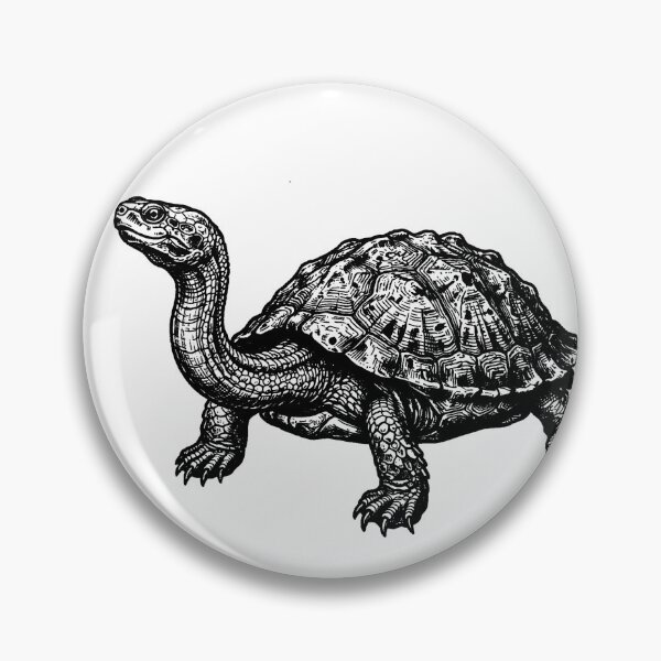 Item preview, Vintage Woodcut Snake-necked Turtle Illustration designed and sold by DuckOddity.