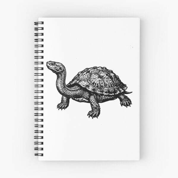 Item preview, Vintage Woodcut Snake-necked Turtle Illustration designed and sold by DuckOddity.