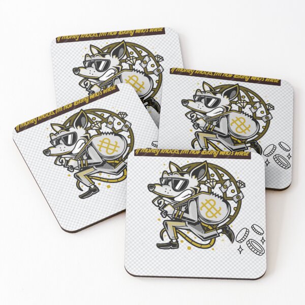 Item preview, If Money Knocks I'm Not Asking Who's There Funny Rich Wolf Quote Design designed and sold by Penguin Mood .
