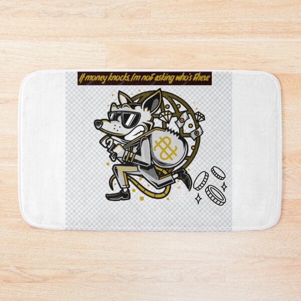 Item preview, If Money Knocks I'm Not Asking Who's There Funny Rich Wolf Quote Design designed and sold by Penguin Mood .