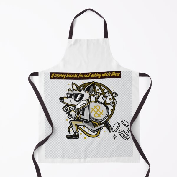 Item preview, If Money Knocks I'm Not Asking Who's There Funny Rich Wolf Quote Design designed and sold by Penguin Mood .
