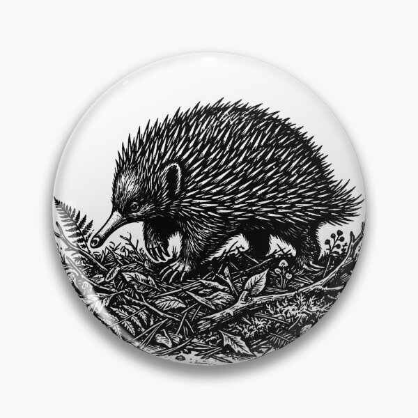 Item preview, Vintage Woodcut Echidna Illustration designed and sold by DuckOddity.