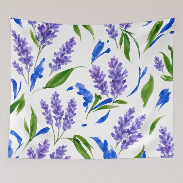 Item preview, Watercolor Lavender Floral Pattern | Soft Purple Botanical Seamless Print | Cottagecore Lavender Flowers designed and sold by Ramona-Gliga.