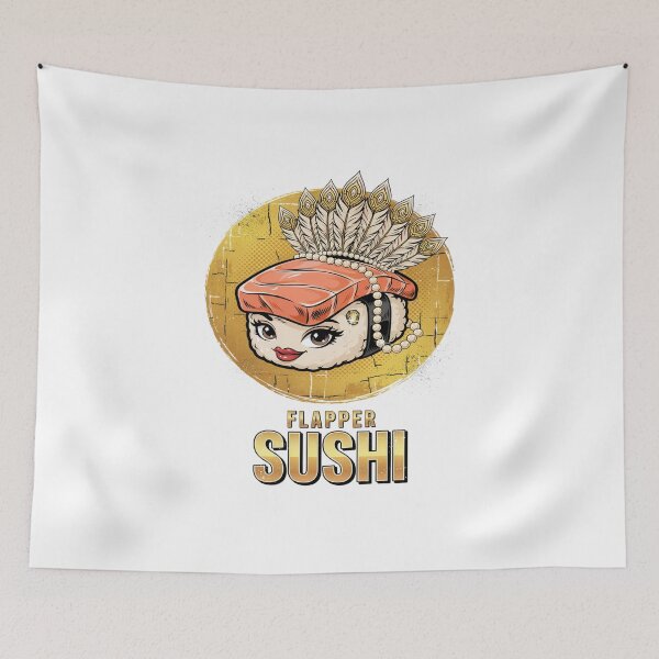Artikelvorschau, Elegant Sushi Character Roaring Twenties Style entworfen und verkauft von ColeLaniTrading.