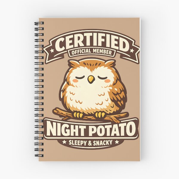 Item preview, Certified Night Potato Cute Sleepy Owl Sticker | Funny Chubby Owl Retro Badge Design designed and sold by  Artistry in Motion by MADsrecreation.