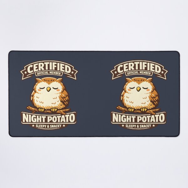 Item preview, Certified Night Potato Cute Sleepy Owl Sticker | Funny Chubby Owl Retro Badge Design designed and sold by  Artistry in Motion by MADsrecreation.