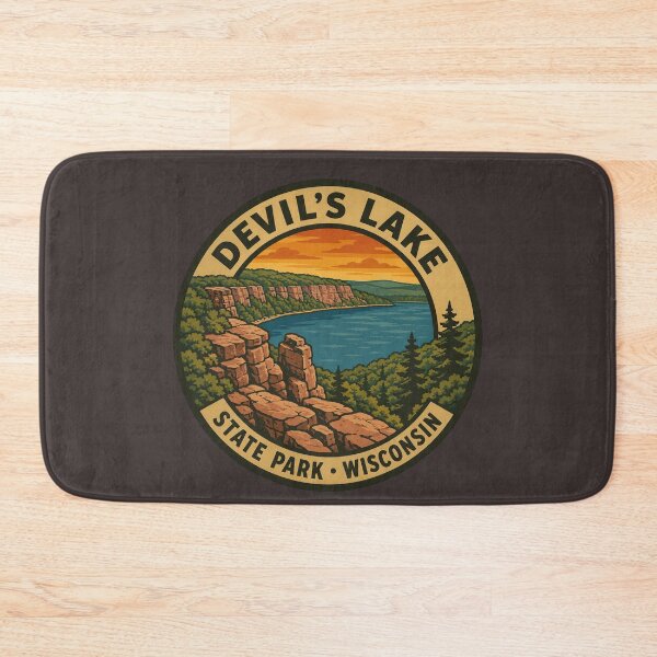 Item preview, Devil’s Lake State Park Wisconsin Vintage Scenic Travel Badge designed and sold by American Travels.
