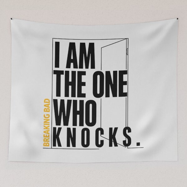 Item preview, Breaking Bad I Am The One Who Knocks Door Quote designed and sold by Enea Kelo.