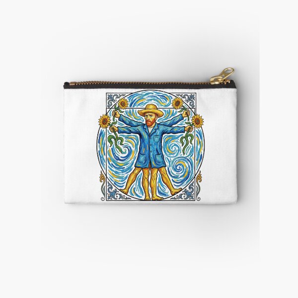 Item preview, Van Gogh Vitruvian Man Starry Night Sunflower Art designed and sold by TeeARTHY.