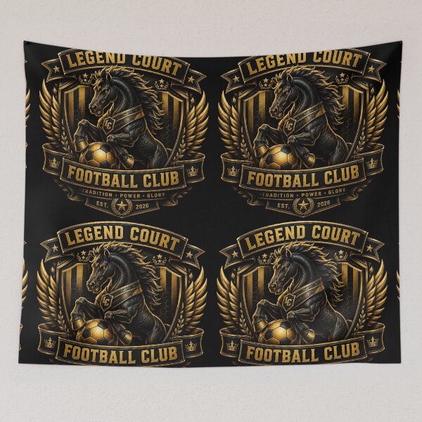 Item preview, Legend Court Football Club Golden Horse Crest T-Shirt designed and sold by LegendCourt.