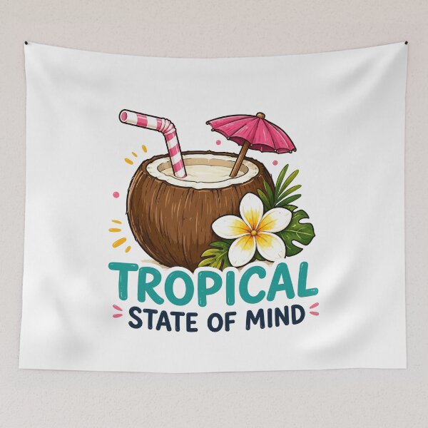 Item preview, Tropical State of Mind Coconut | Beach Vacation Design | Summer Paradise Aesthetic designed and sold by RidaSalArt.