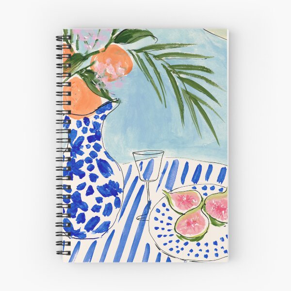 Item preview, Coral & Blue Watercolor Floral Pattern designed and sold by Ramona-Gliga.