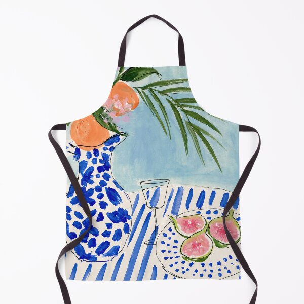 Item preview, Coral & Blue Watercolor Floral Pattern designed and sold by Ramona-Gliga.