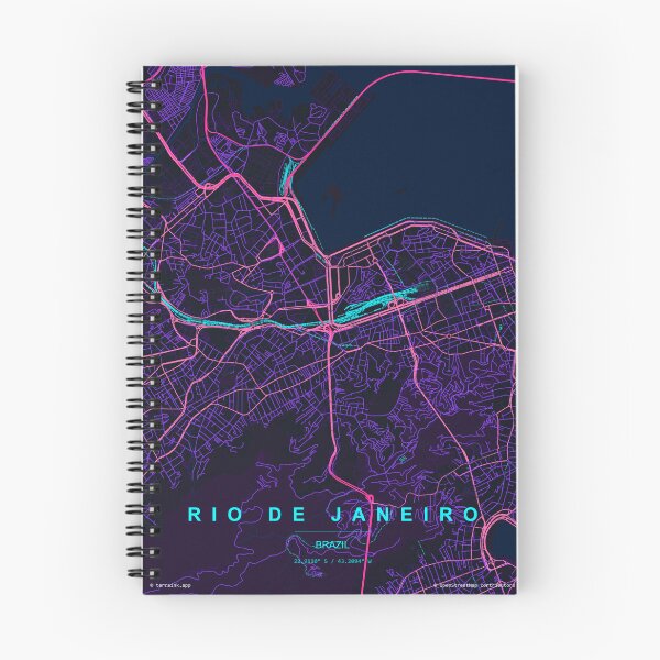 Item preview, Rio De Janeiro Neon Street Map Poster, Purple Blue City Map Wall Art designed and sold by LASTIQUE-dd.