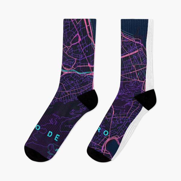 Item preview, Rio De Janeiro Neon Street Map Poster, Purple Blue City Map Wall Art designed and sold by LASTIQUE-dd.