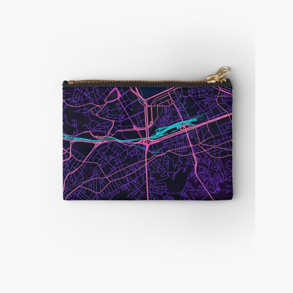 Item preview, Rio De Janeiro Neon Street Map Poster, Purple Blue City Map Wall Art designed and sold by LASTIQUE-dd.