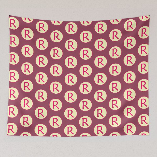 Item preview, Pink Alphabet Letter R Circle designed and sold by Jeallan Designs.