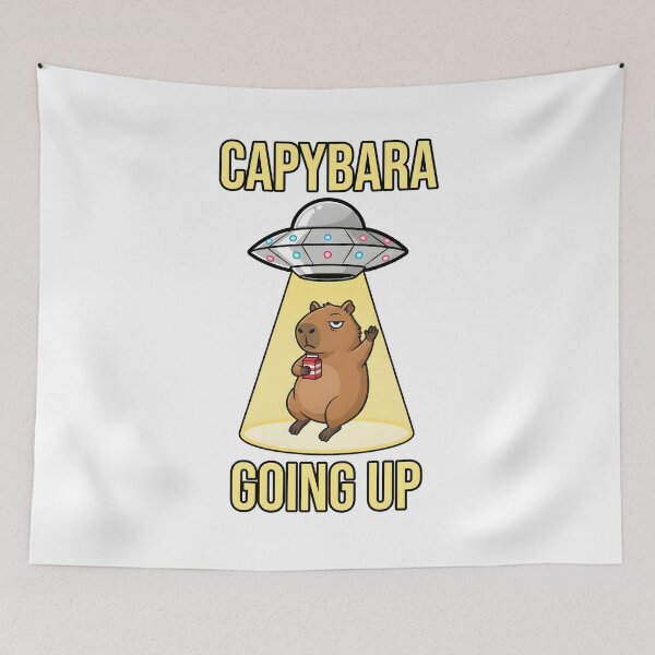 Item preview, Capybara Going Up Chillest Alien Flying Saucers designed and sold by at85productions.