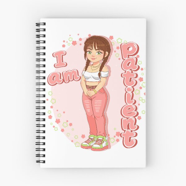 Item preview, “I Am Patient – Cute Soft Girl Aesthetic Cartoon Illustration” designed and sold by IMYNO.