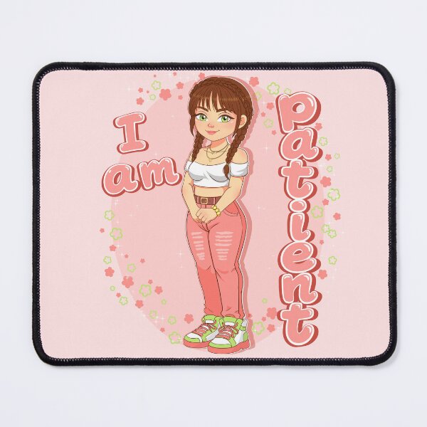 Item preview, “I Am Patient – Cute Soft Girl Aesthetic Cartoon Illustration” designed and sold by IMYNO.