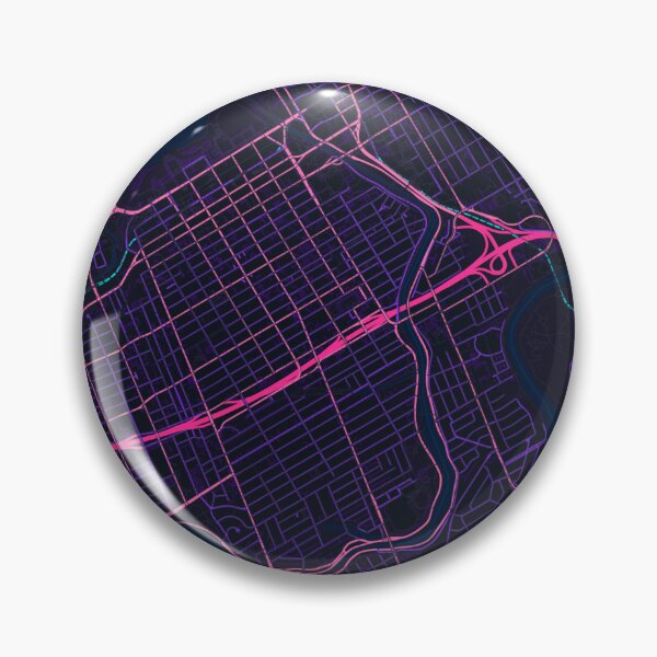 Item preview, Ottawa Neon Street Map Poster, Purple Blue City Map Wall Art designed and sold by LASTIQUE-dd.