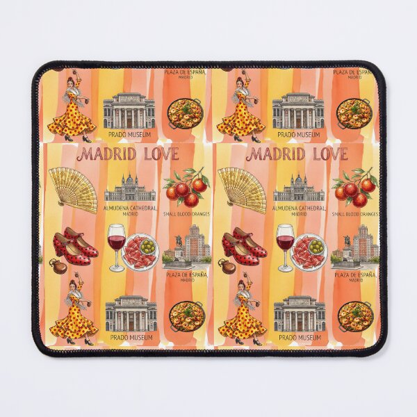 Item preview, Tourist cultural poster and gastronomic illustration of Madrid, Spain. designed and sold by VibranPalette.