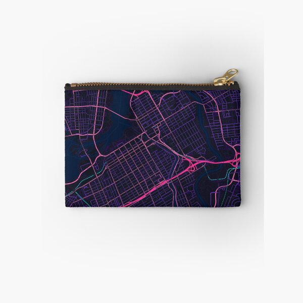 Item preview, Ottawa Neon Street Map Poster, Purple Blue City Map Wall Art designed and sold by LASTIQUE-dd.