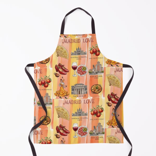 Item preview, Tourist cultural poster and gastronomic illustration of Madrid, Spain. designed and sold by VibranPalette.