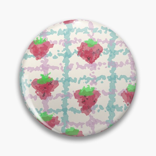 Item preview, Cute Watercolor Strawberry Plaid Grid Pattern designed and sold by DreamerX.