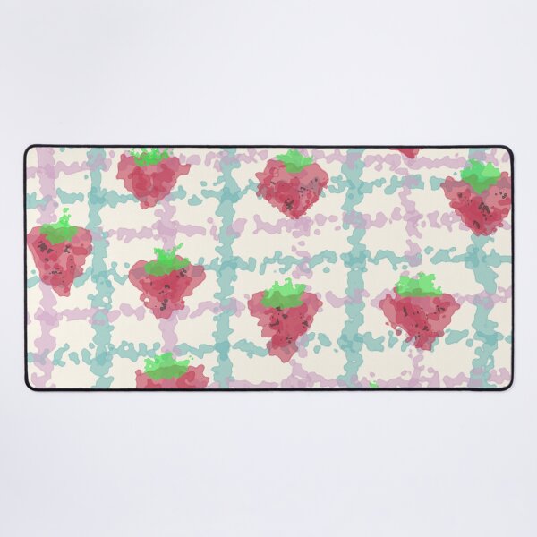 Item preview, Cute Watercolor Strawberry Plaid Grid Pattern designed and sold by DreamerX.