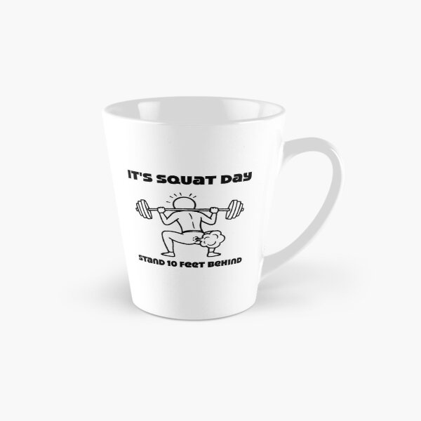 Item preview, It's Squat Day Stand 10 Feet Behind Funny Gym Shirt Workout Humor Back Print Tee designed and sold by WonderWaresGifts.