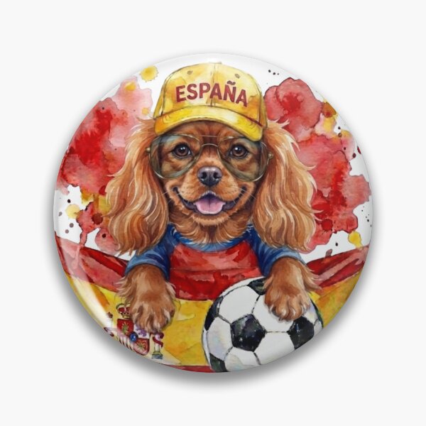 Item preview, Cavalier King Charles spaniel ruby World Cup Spain Suppawter designed and sold by The Suppawters.