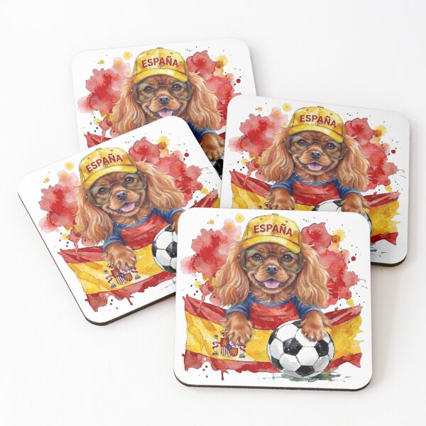 Item preview, Cavalier King Charles spaniel ruby World Cup Spain Suppawter designed and sold by The Suppawters.