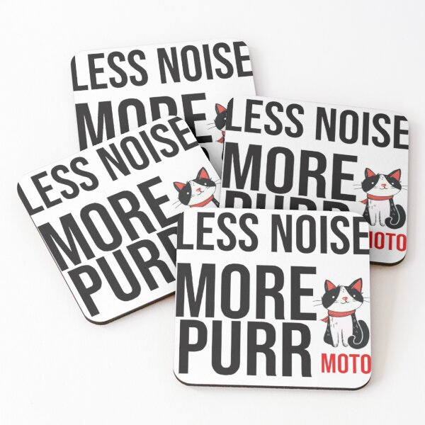 Item preview, Less Noise More Purr Cat Moto - Funny Cute Cat Lover Typography Design designed and sold by PrintforDesign.